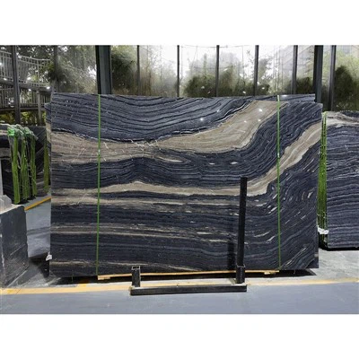 Brązowy marmur falowy